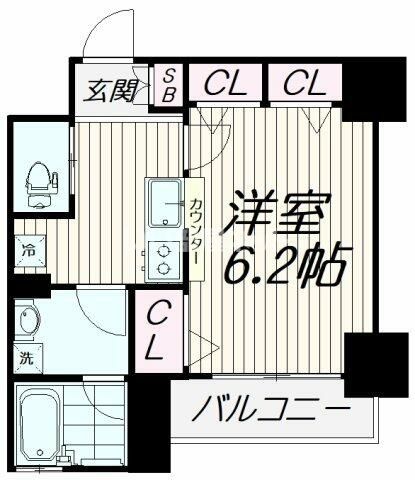 川崎市川崎区浜町のマンションの間取り