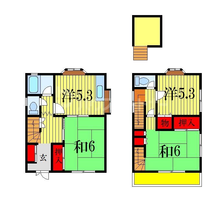 【栄町戸建の間取り】