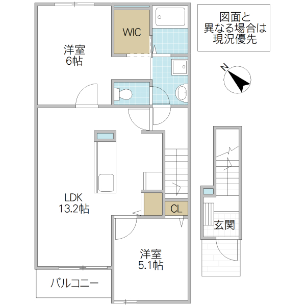 【コルサントA棟の間取り】