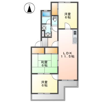 名古屋市昭和区滝川町のマンションの間取り