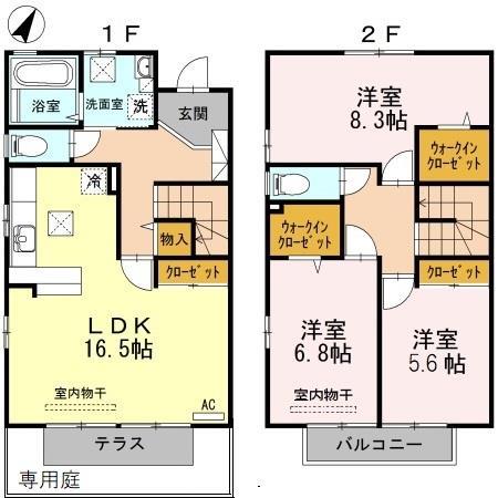 リビングタウン矢原　Ｅ棟の間取り