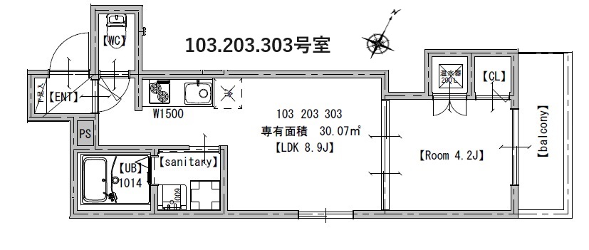 神戸市垂水区舞子台のアパートの間取り