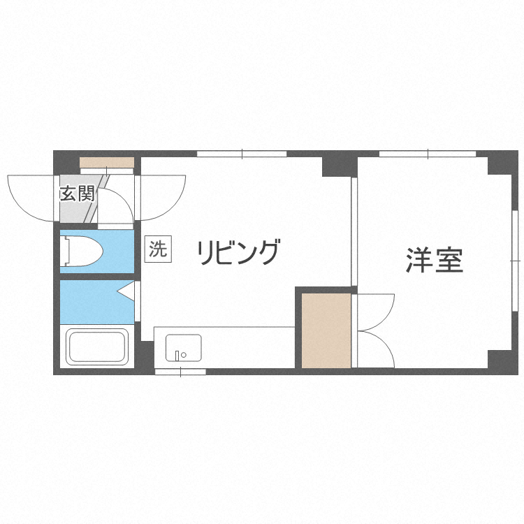 札幌市中央区南七条西のマンションの間取り