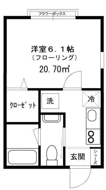 中野区江原町のアパートの間取り