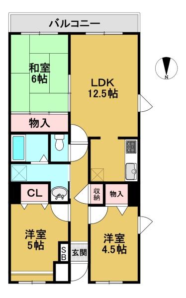 ベルク長岡京の間取り