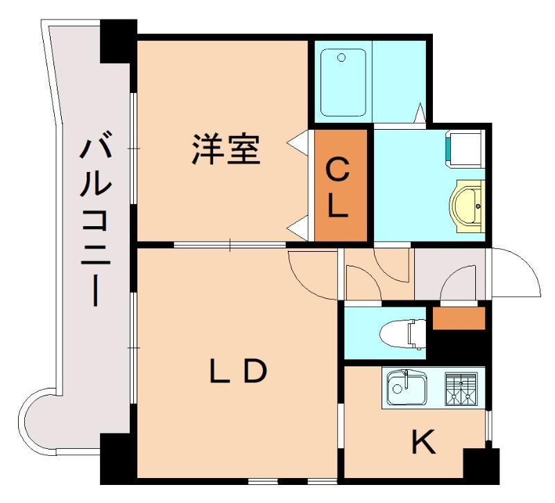 【福岡市南区向野のマンションの間取り】