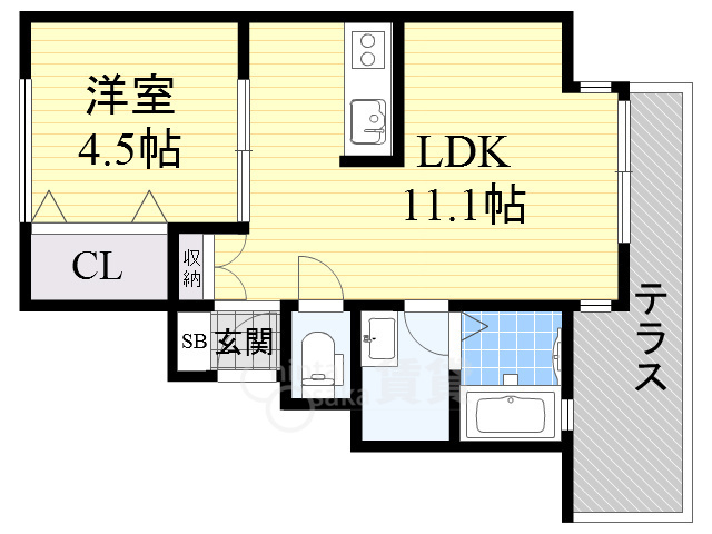 ONLY ONE川西丸の内の間取り