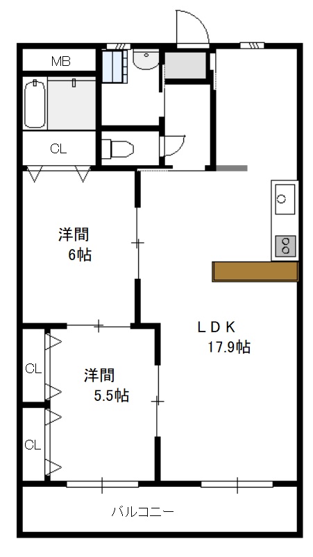 ハーバーグランドハイツ杉浦の間取り