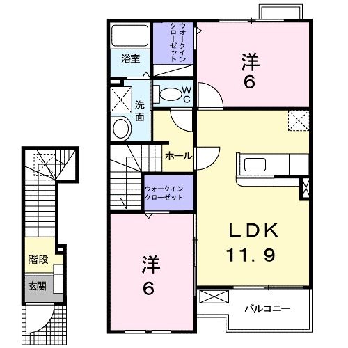 ミドル　オオタ　Ａの間取り