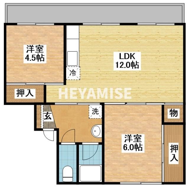 ビレッジハウス矢上３号棟の間取り