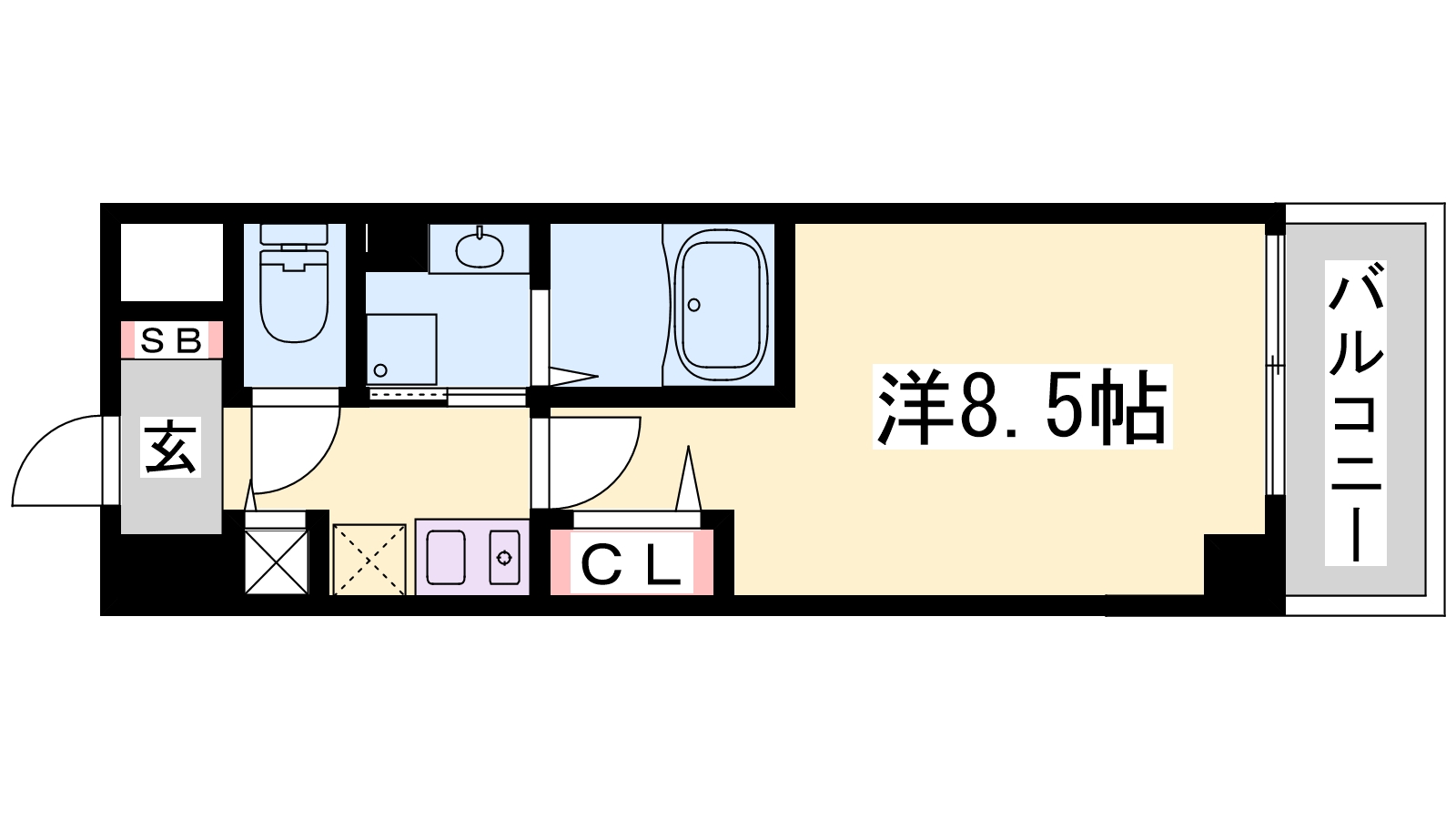 カスタリア三宮の間取り