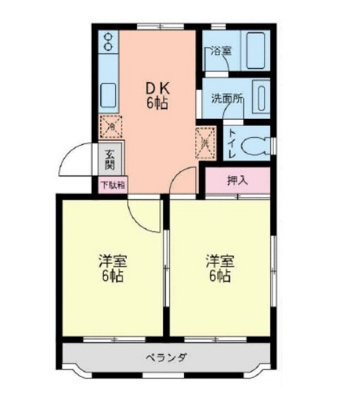 横浜市南区永田南のマンションの間取り