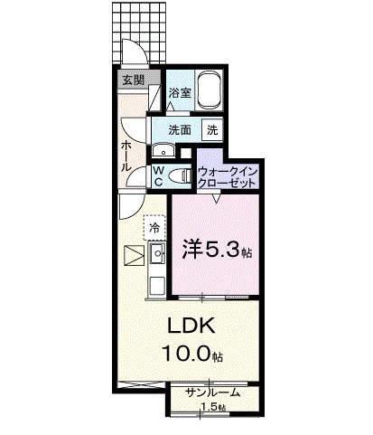 上田市下之条のアパートの間取り