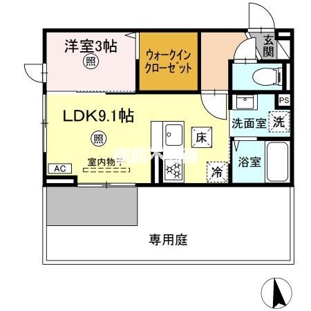 Ｄ－ＲＯＯＭ柳川駅前の間取り