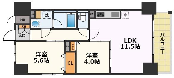 名古屋市西区幅下のマンションの間取り