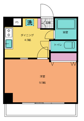 別府市若草町のマンションの間取り