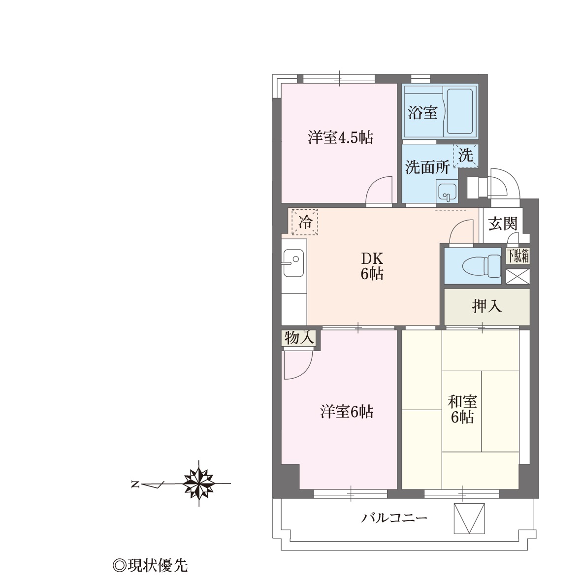 F.Sマンションの間取り