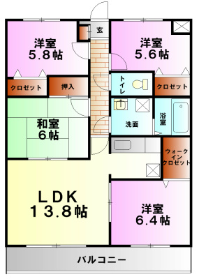 ディアコートの間取り