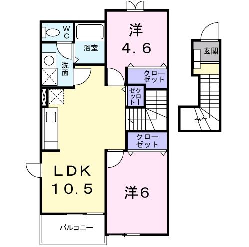 ネオメイト２１　Ａの間取り