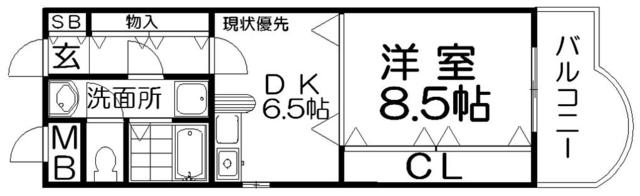 宮之阪ウェーブの間取り