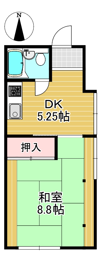 水前寺2丁目アパートの間取り