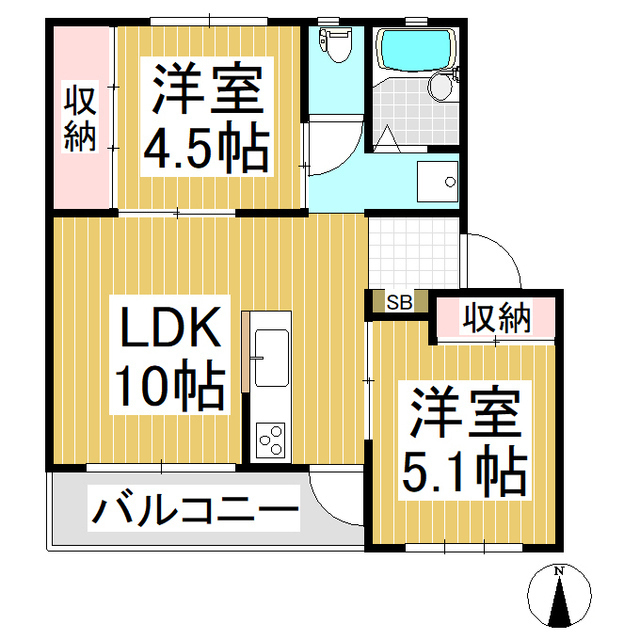 ペイ・ルミエール長野の間取り