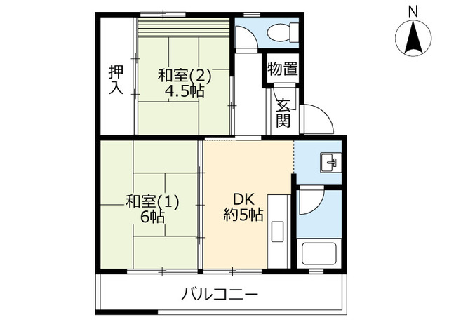 ＵＲ石山の間取り