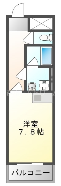 門真市岸和田のマンションの間取り