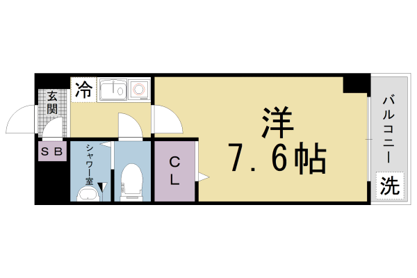 京都市上京区末広町のマンションの間取り