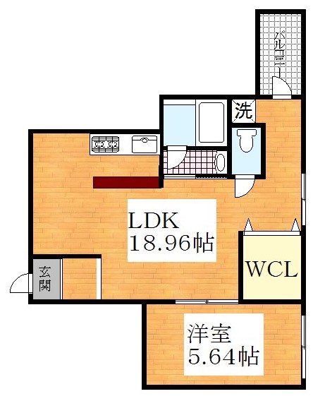 大阪市平野区平野南のマンションの間取り