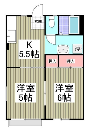 上尾市大字地頭方のアパートの間取り