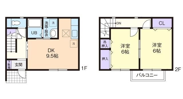 深谷市菅沼のアパートの間取り