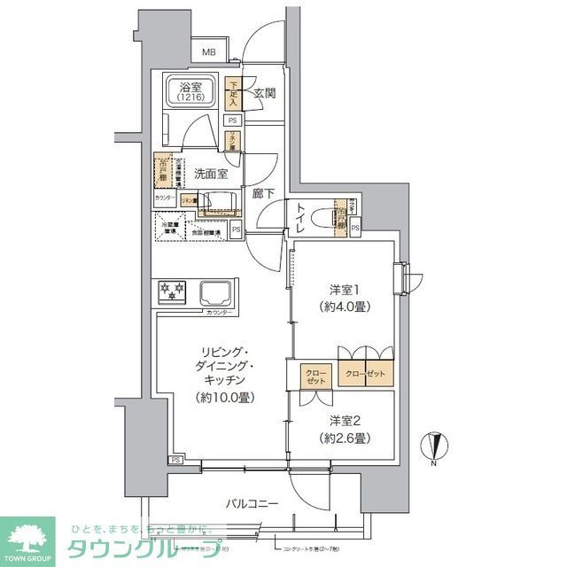 豊島区東池袋のマンションの間取り