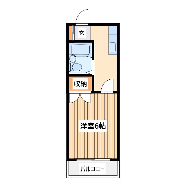 府中市本宿町のアパートの間取り