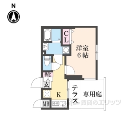 京都市中京区壬生賀陽御所町のマンションの間取り