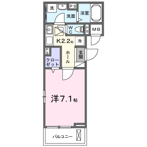 ファビュラス　Ｍの間取り