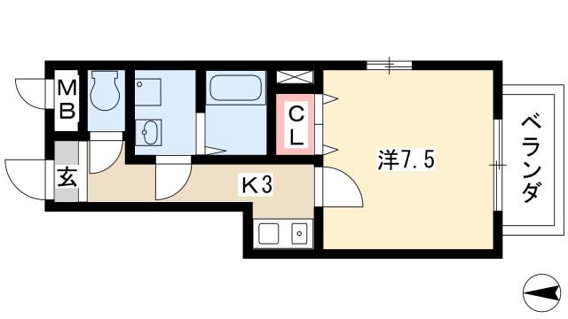 エクセラン須ヶ口の間取り