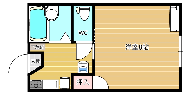 スカイブルーAの間取り写真