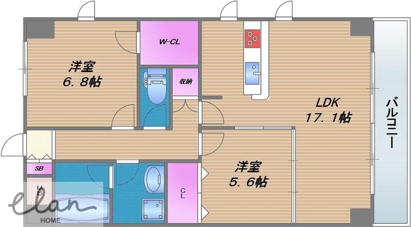 ＪＲ大阪環状線 玉造駅 徒歩6分 11階建 築12年の間取り写真
