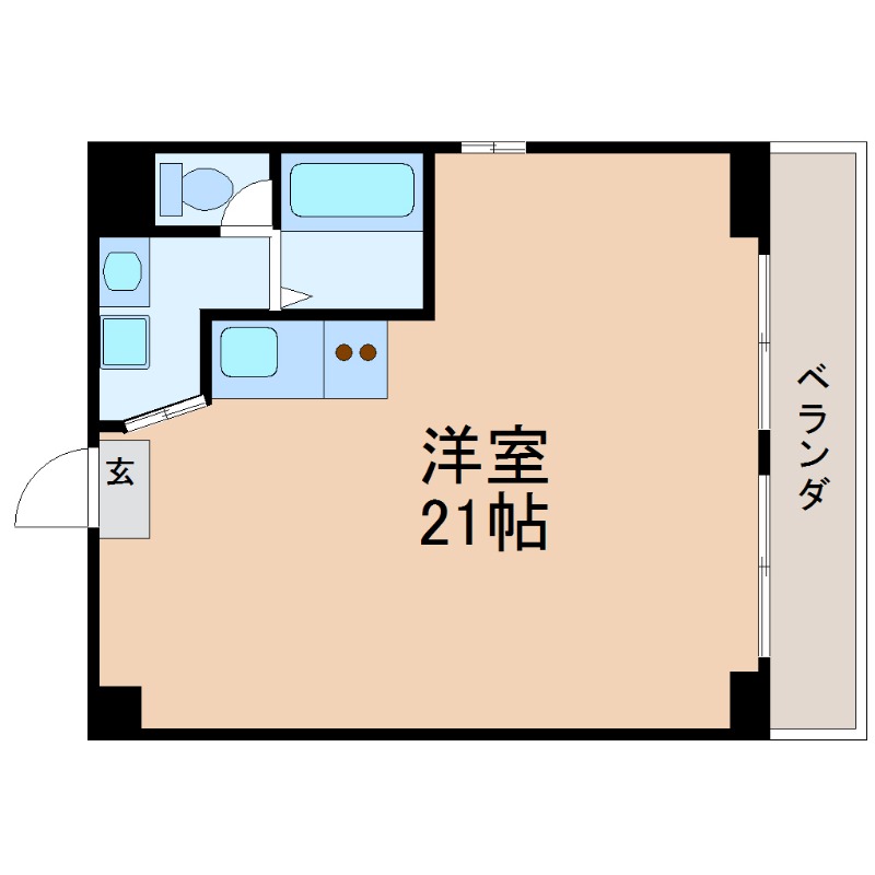 地下鉄鶴舞線 浅間町駅 徒歩5分 8階建 築34年の間取り写真