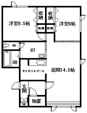 オオクボの間取り写真