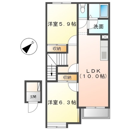 ロイヤルヒルズ A棟の間取り