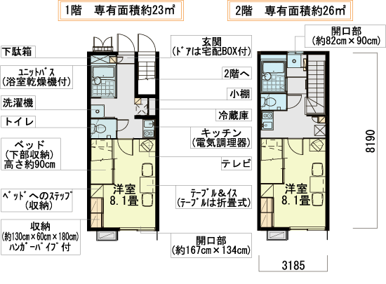 弘前市大字泉野のアパートの間取り