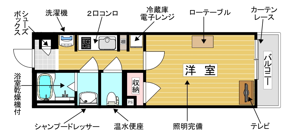 【大阪市浪速区芦原のマンションの間取り】