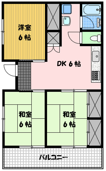 大園ハイツの間取り