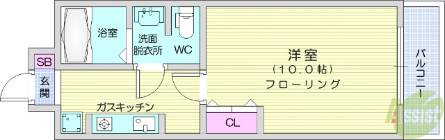 岩沼市中央のマンションの間取り