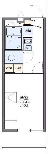 【レオパレスベルク八幡の間取り】