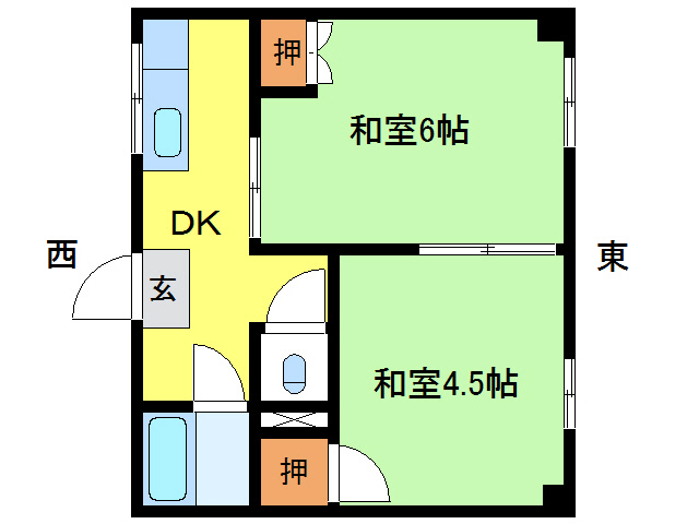 岐阜市早田東町のマンションの間取り