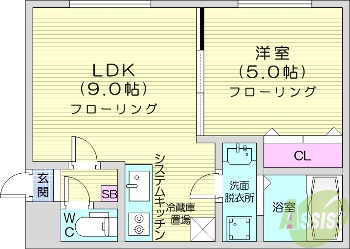 プルメリア栄通の間取り