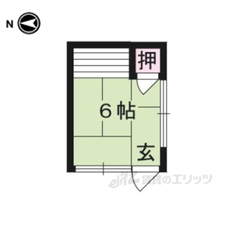 京都市左京区下鴨東塚本町のアパートの間取り